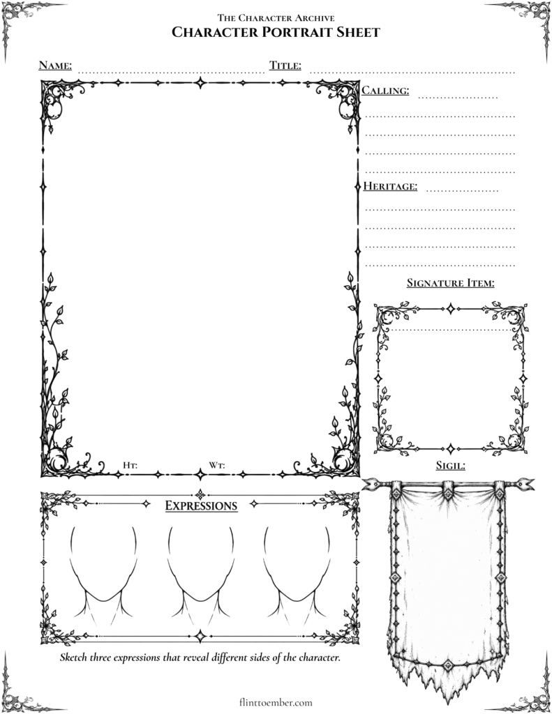 Character Portrait Sheet